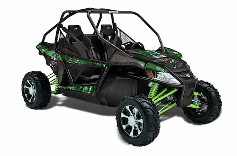 Arctic Cat Wildcat with the Mad Hatter Green graphic kit